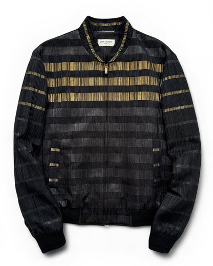 2019 Gold Metallic Stripe Teddy Varsity