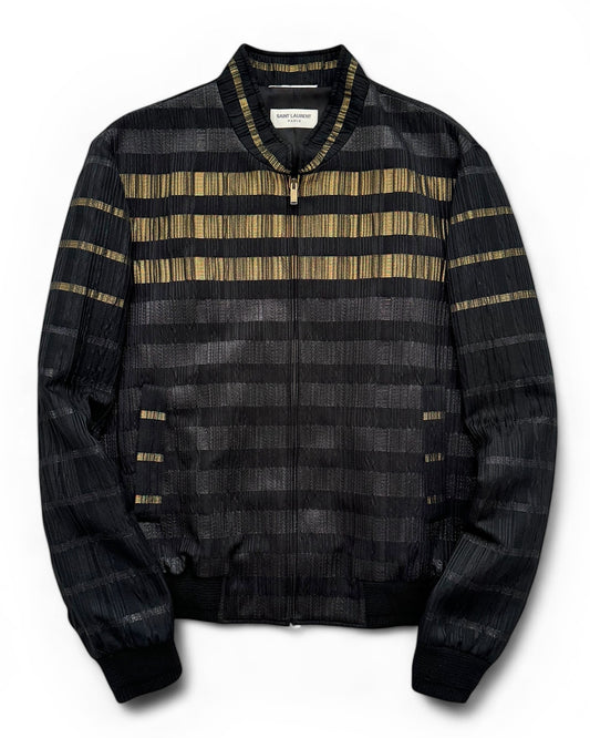 2019 Gold Metallic Stripe Teddy Varsity