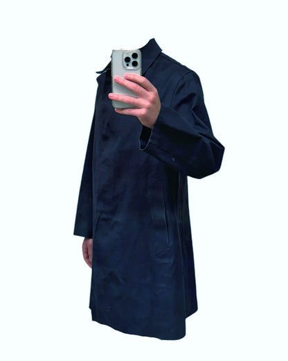 Bonded Cotton Navy Coat