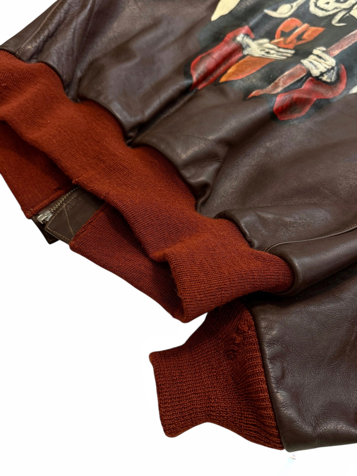 Repro A-2 Dubow Horse Leather Hand Painted Death Jacket