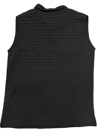 Baran Knit Silk Cotton Polo Vest