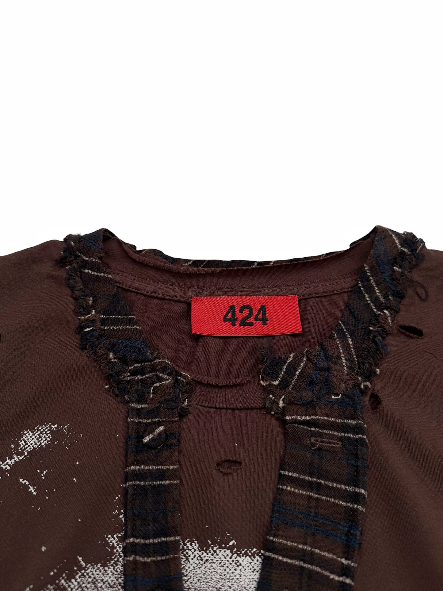 Dracula Print Vintage Distressed Layered Tank Tee