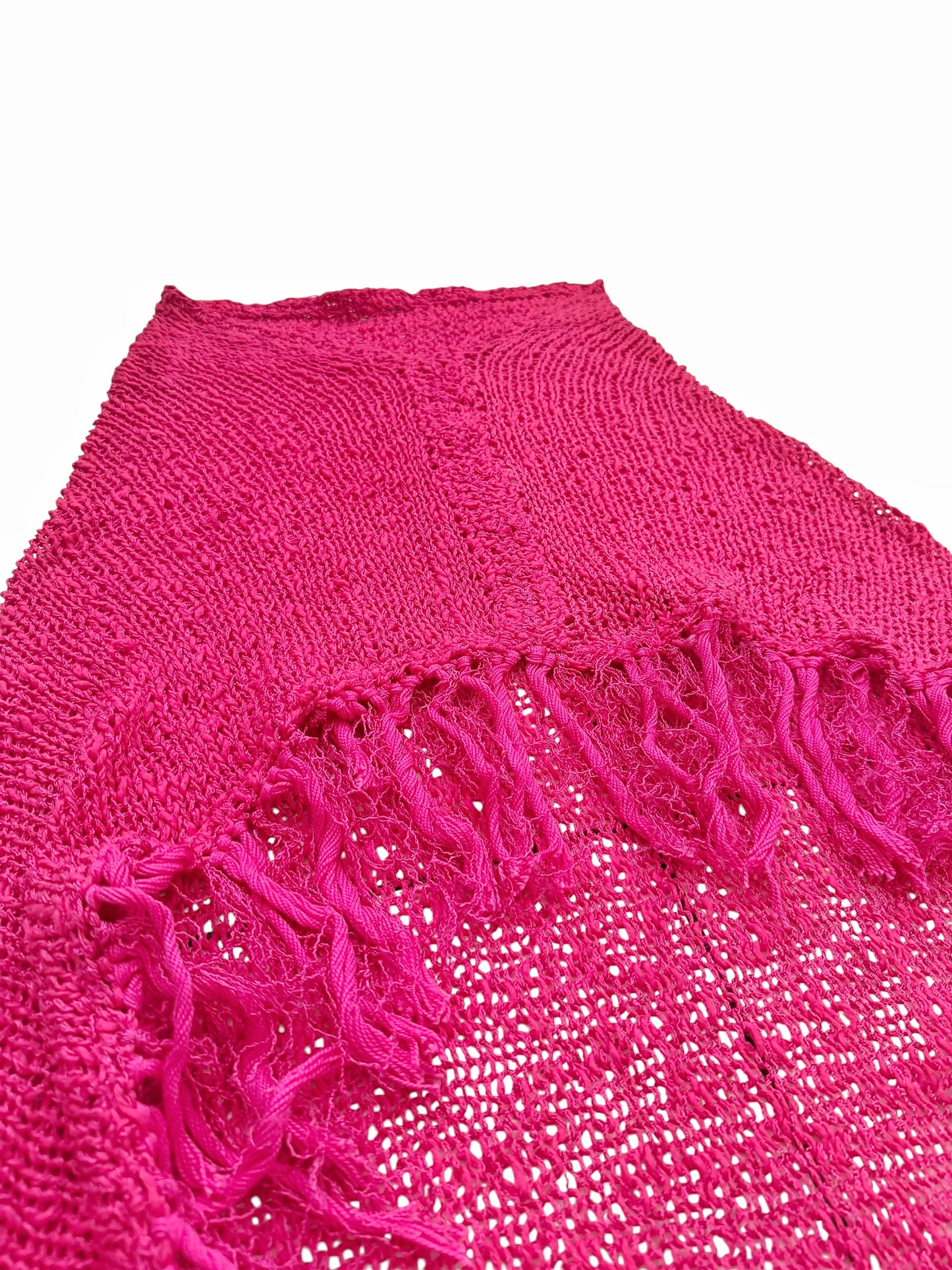 6 Cross Pink Knit Shawl/Cape Scarf