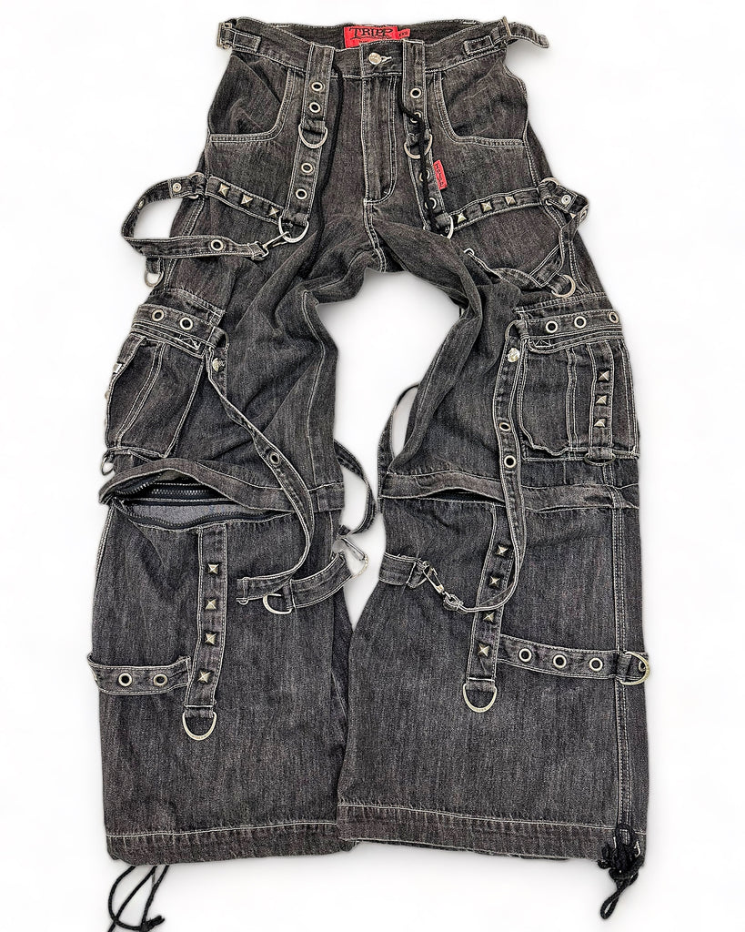 Y2K Denim Baggy Rave Cargo – Archive Reloaded