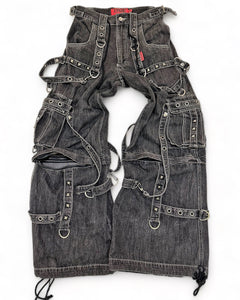 Y2K Denim Baggy Rave Cargo