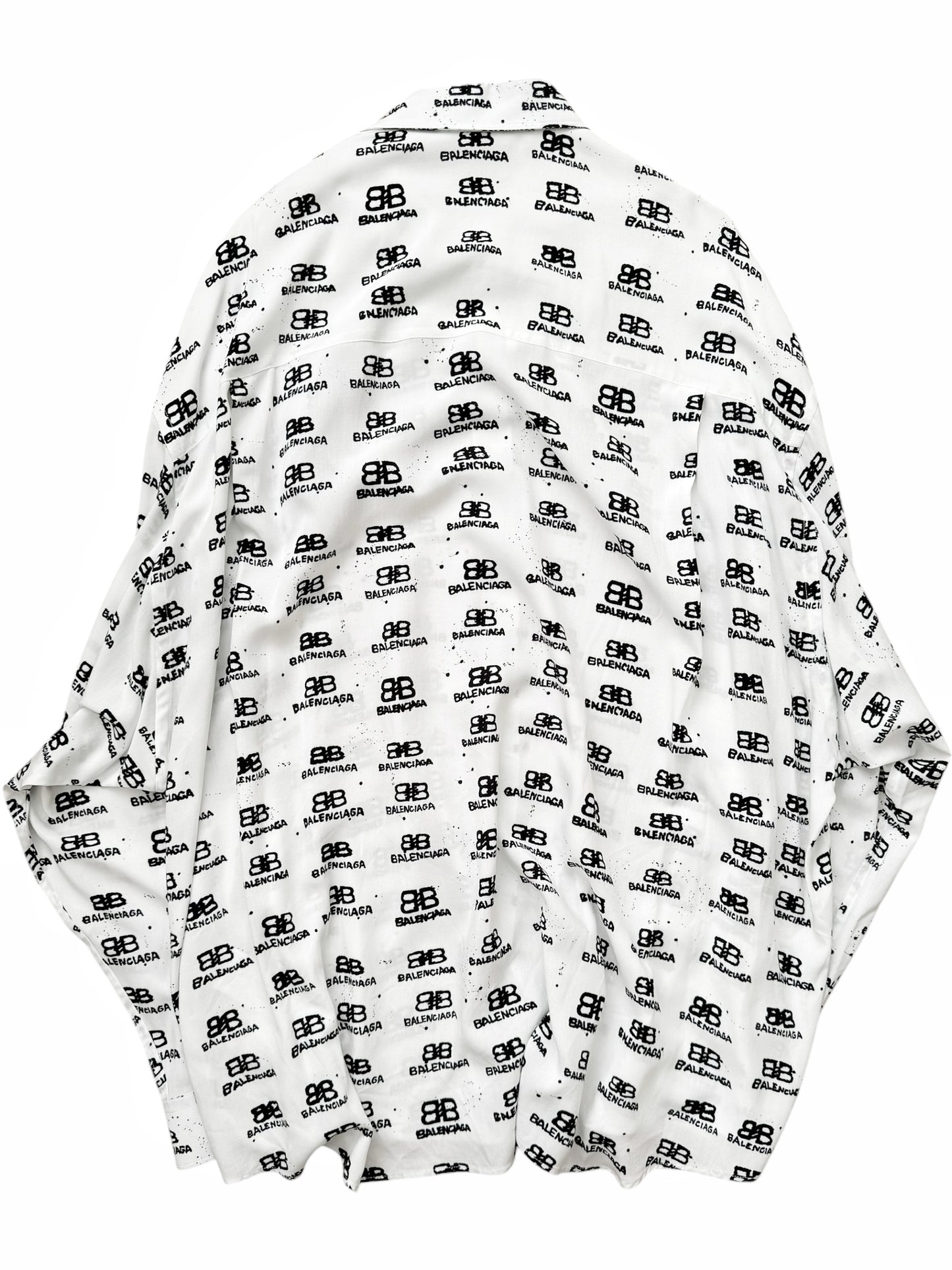 Viscose Allover Ink Blot Oversized Shirt