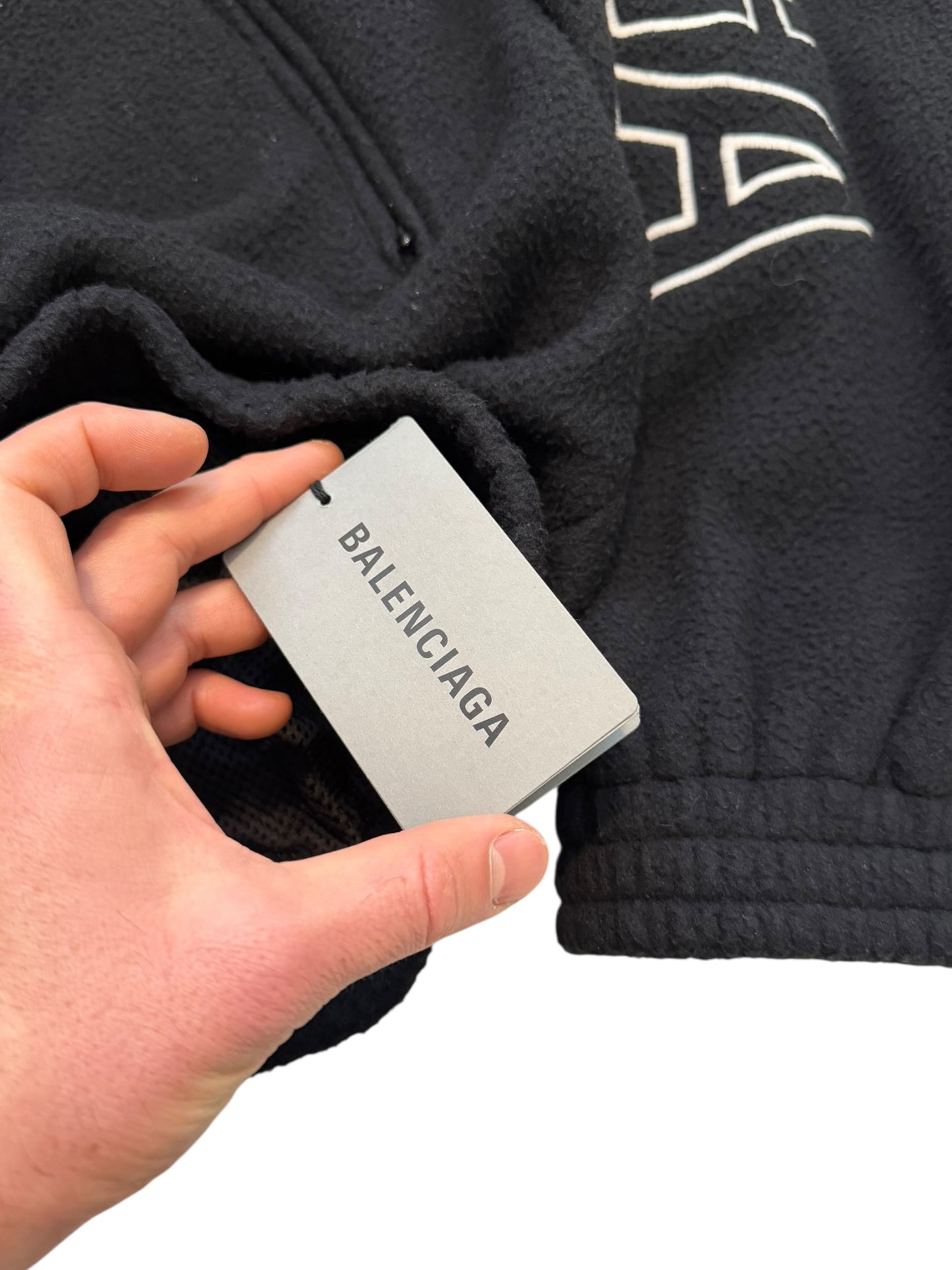 Oversized Fleece Letter Logo Sleeve