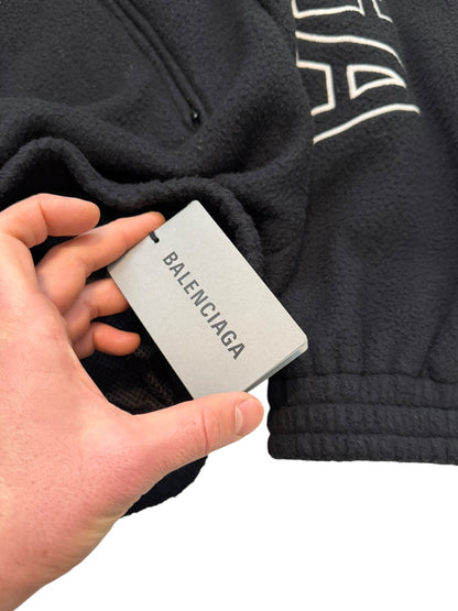 Oversized Fleece Letter Logo Sleeve