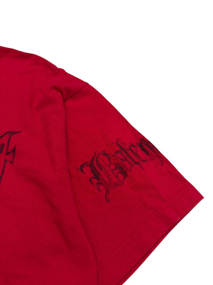 DIY Metal Goth Logo Red Shirt