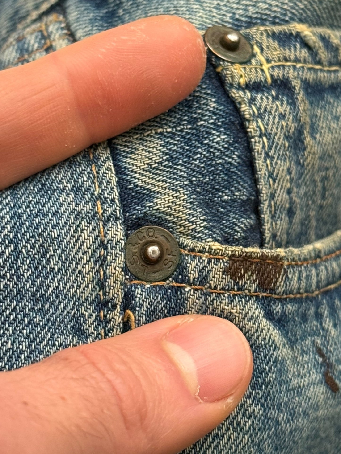 OG 1960’s Big E Selvedge Hidden Rivet 501 Denim
