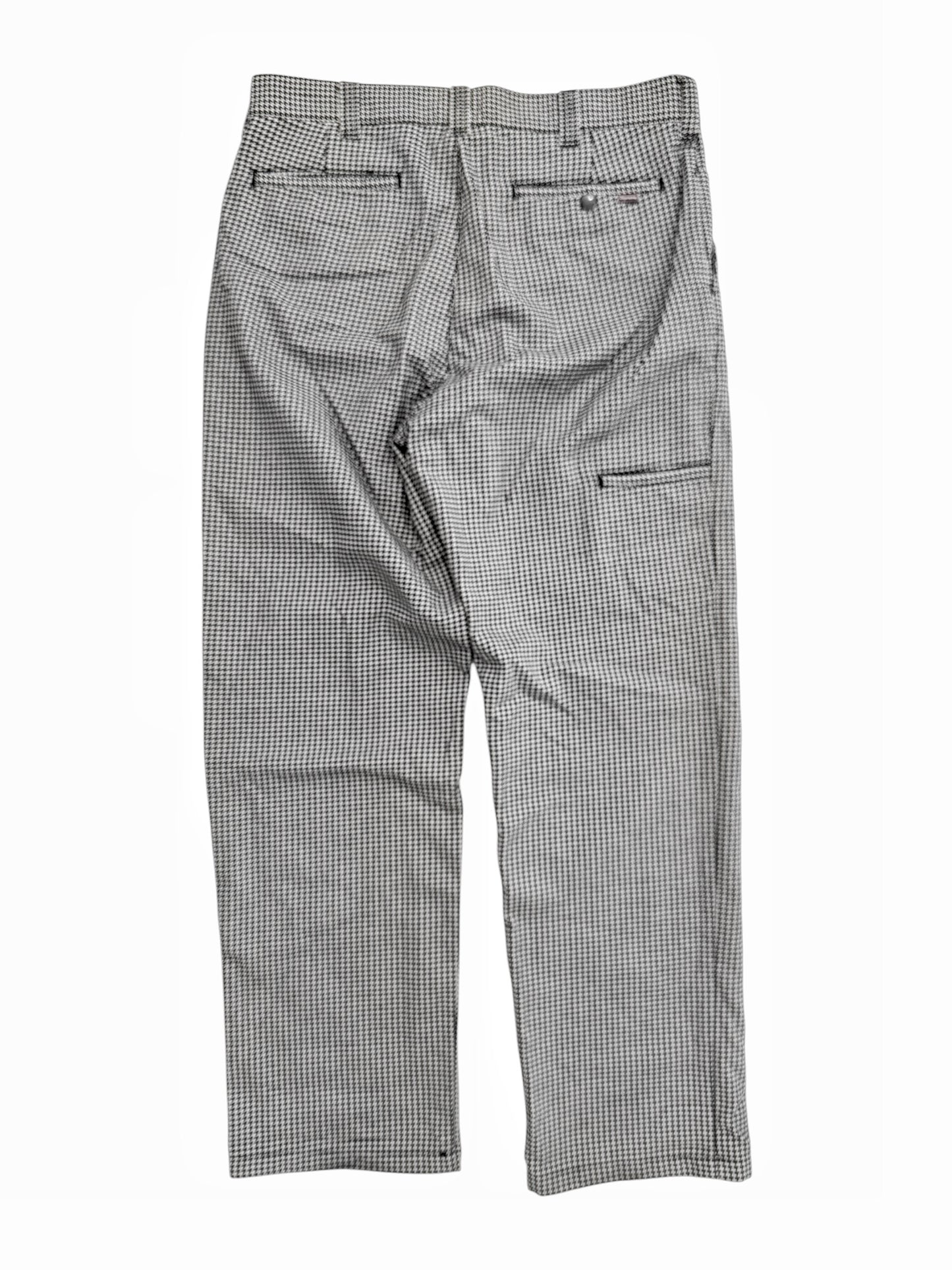 White Houndstooth Work Pant