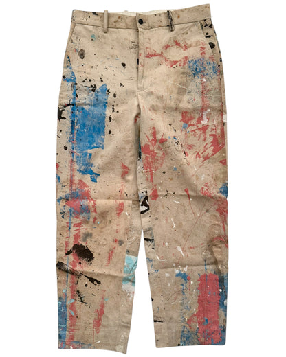 One of One Dropcloth Paint Stained Trouser