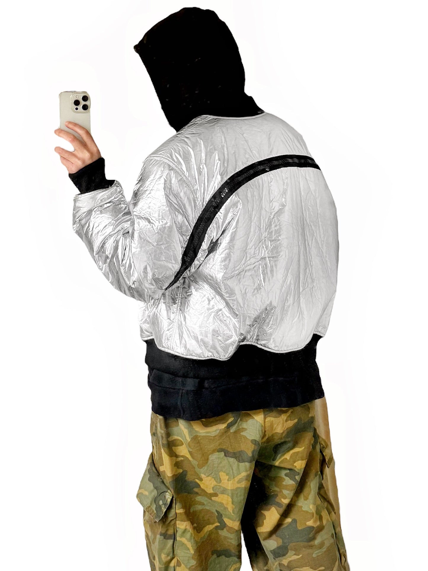 Metallic Backzip Bomber