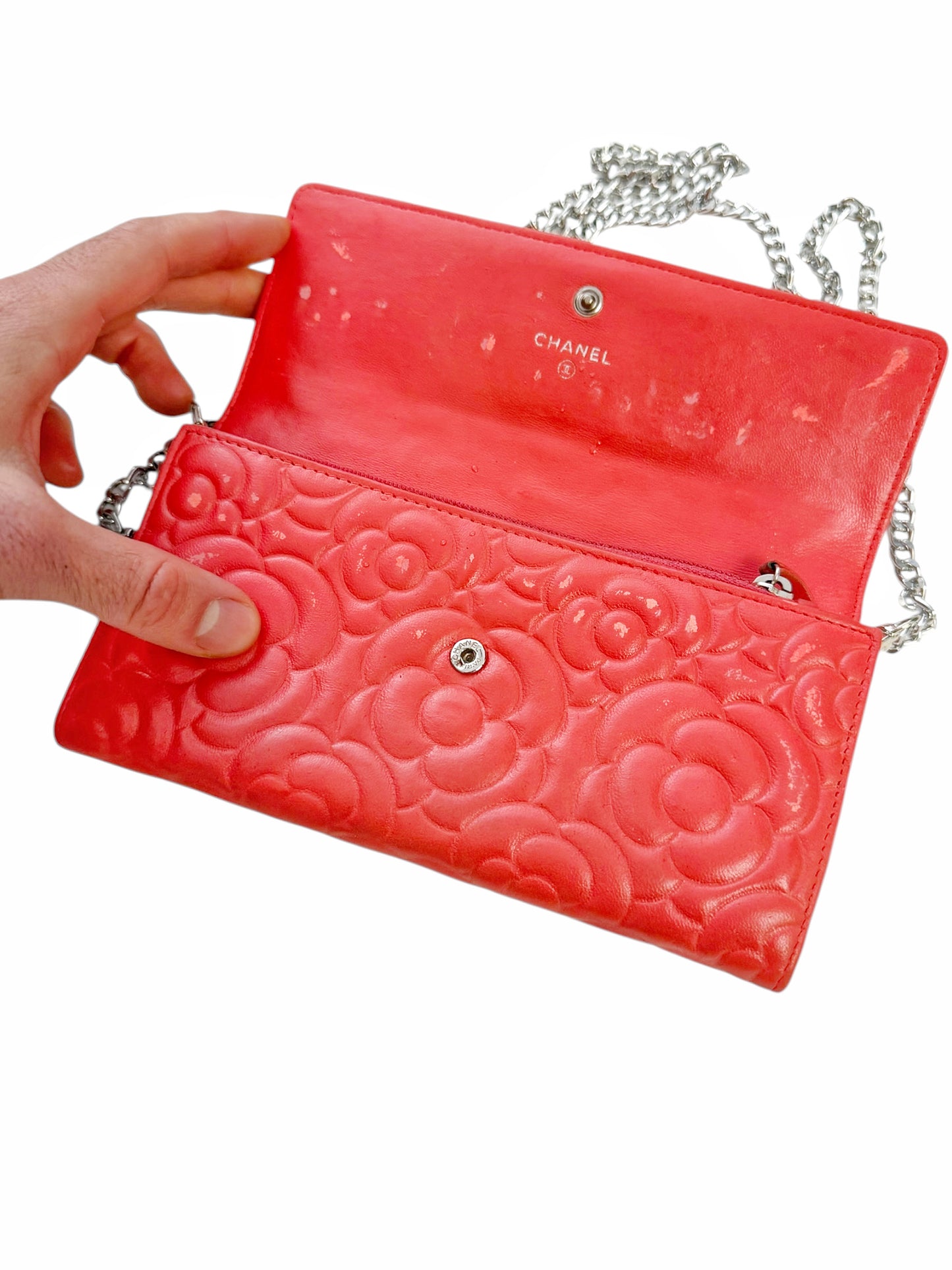 2016 Camellia Leather Chain Bag/Wallet