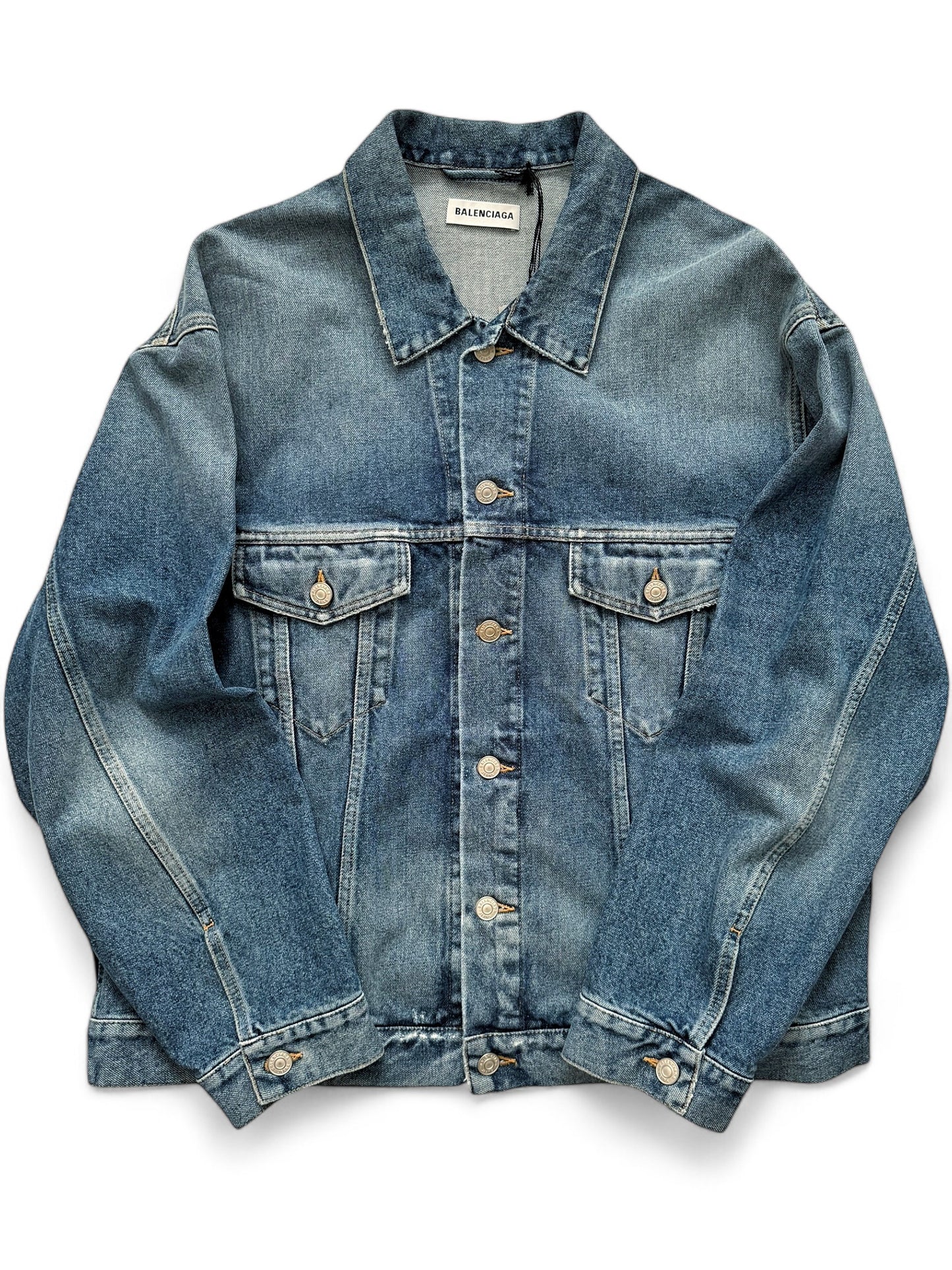 Bebe Bedazzled Oversized Denim Jacket