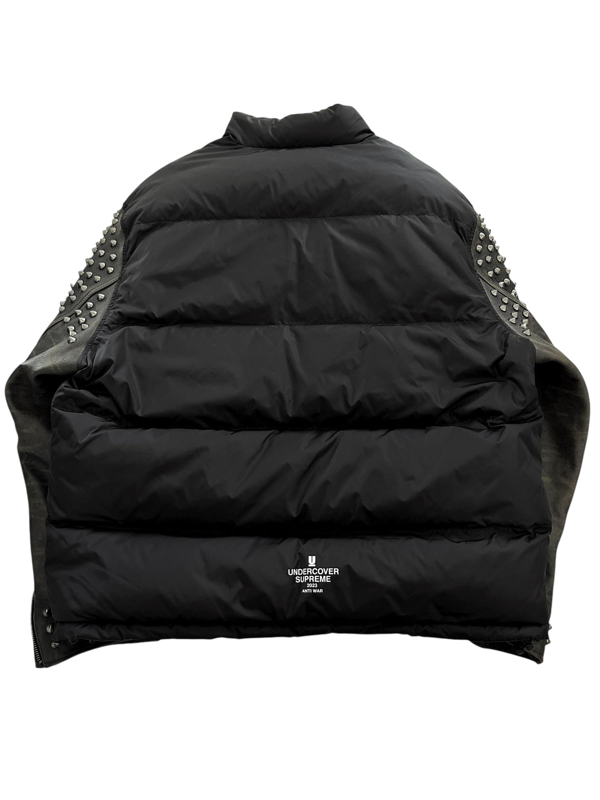 x Supreme Hybrid Leather Puffer Jacket Gods Masters