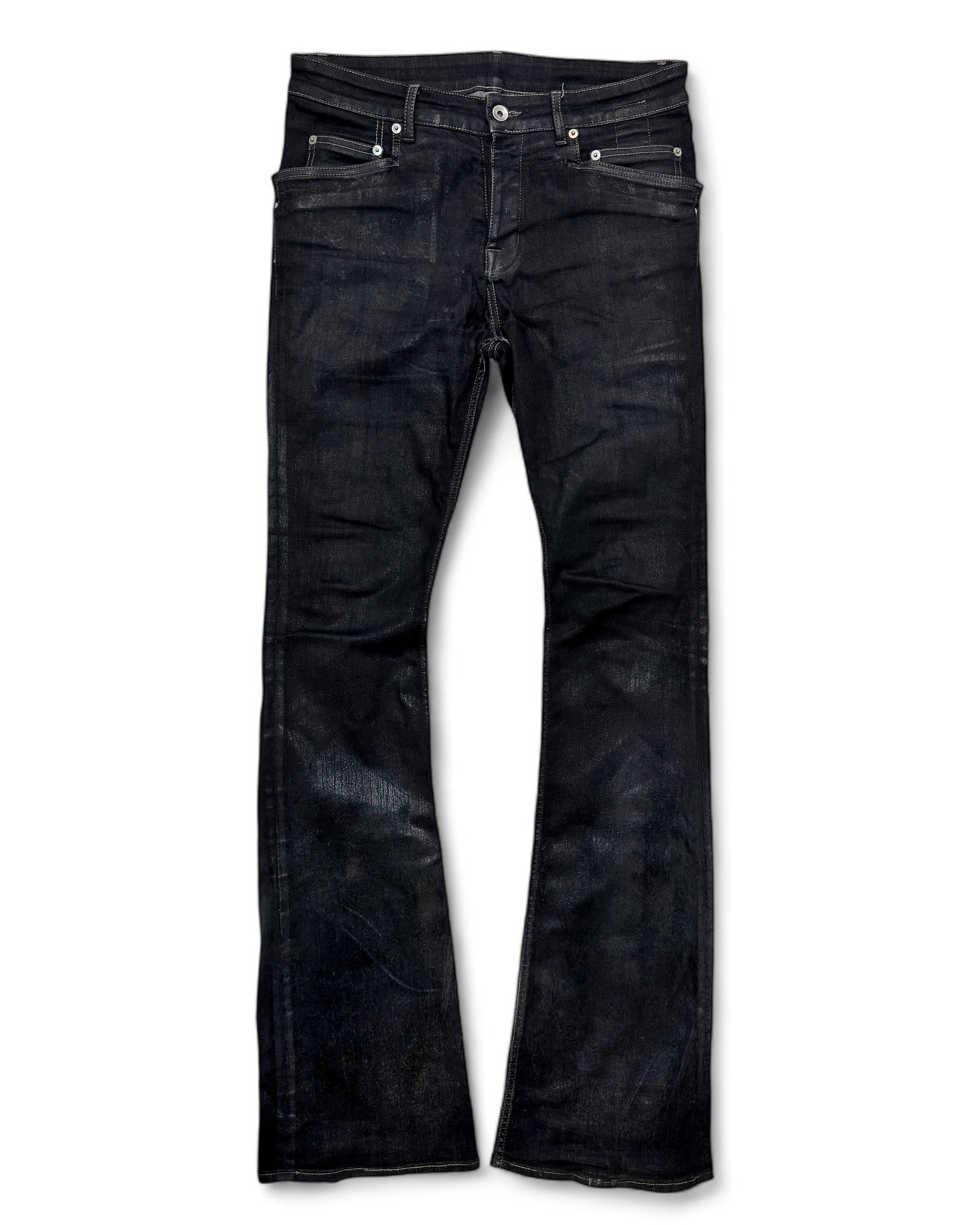 Splicing Lace-Up Flare Jeans – ARCANA ARCHIVE
