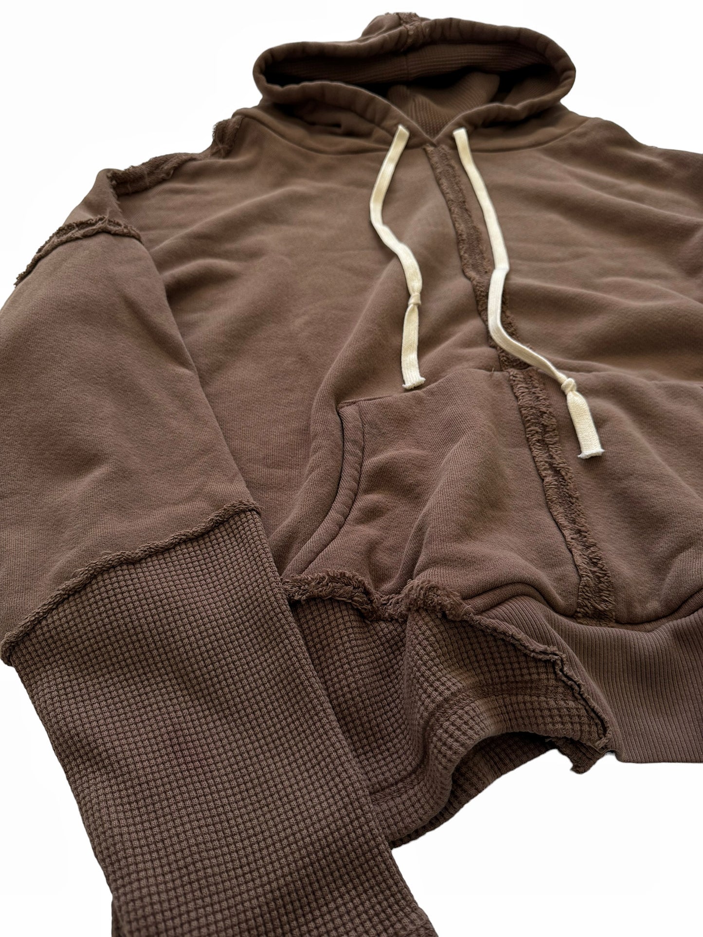 Sample Cocoa Brown Distressed Hoodie