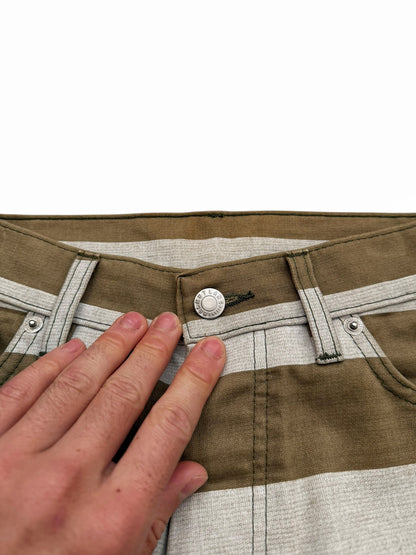 1999 Prisoner Striped Denim Pants