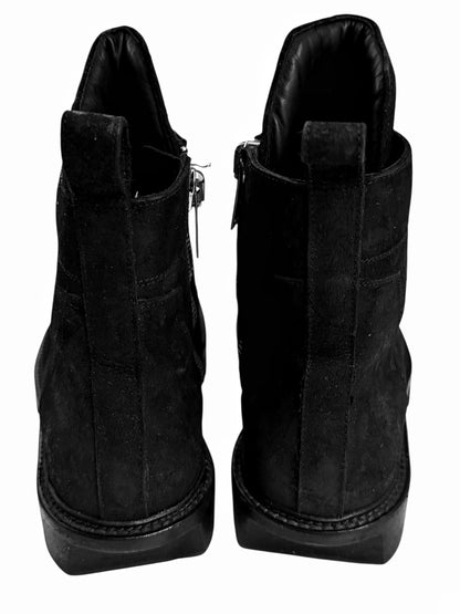 FW13 Plinth Runway Vein Leather Megatooth Combat Boot