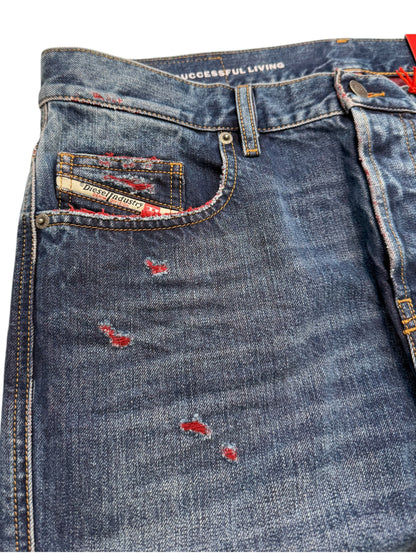 D-Viker Layered Distressed Denim