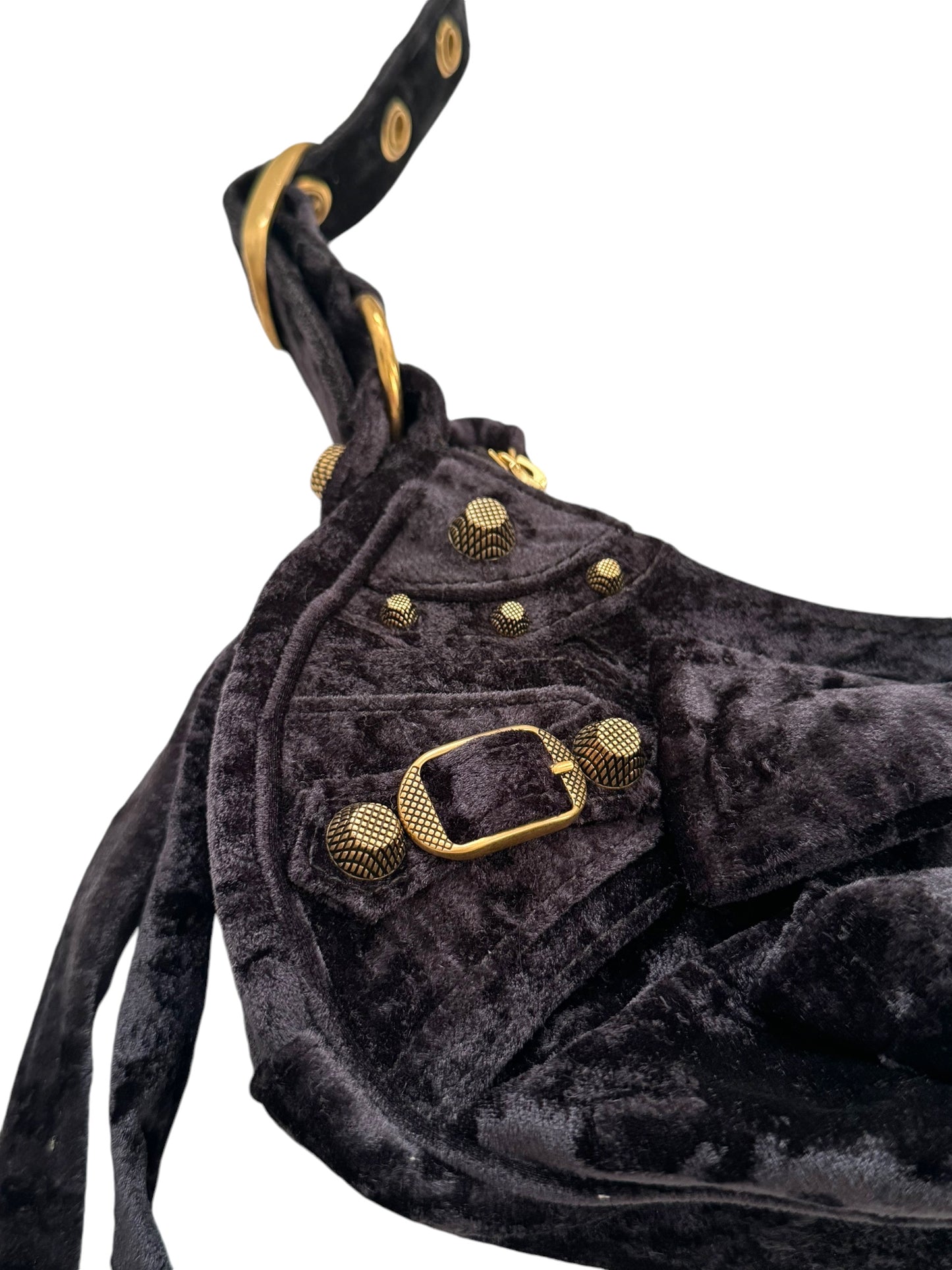 Velvet Cagole Stud Bag