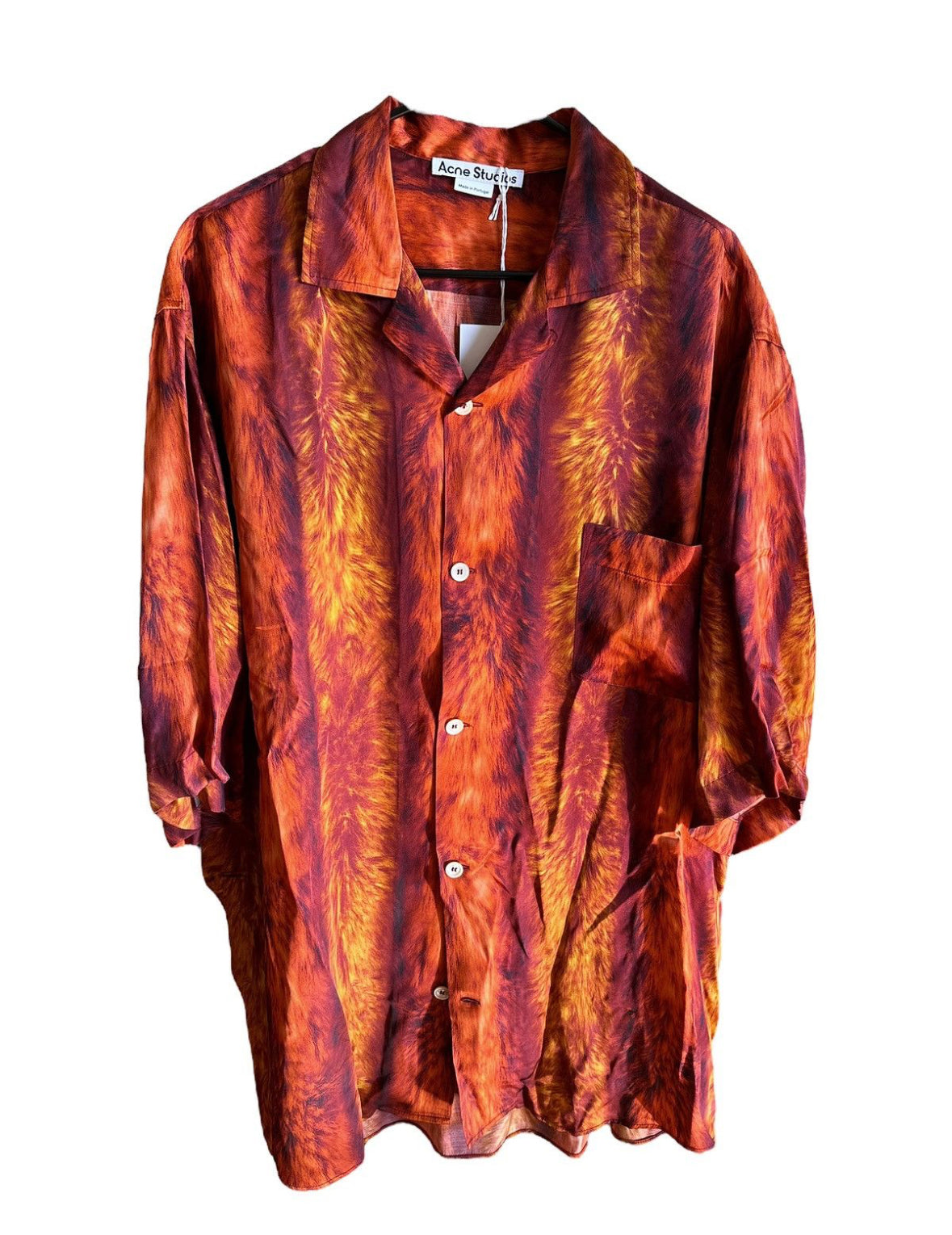 Viscose Oversized Flame Fur Shirt