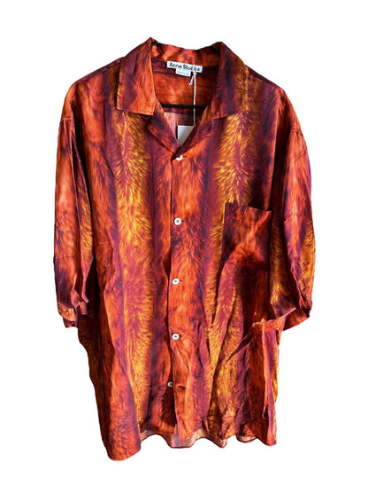 Viscose Oversized Flame Fur Shirt