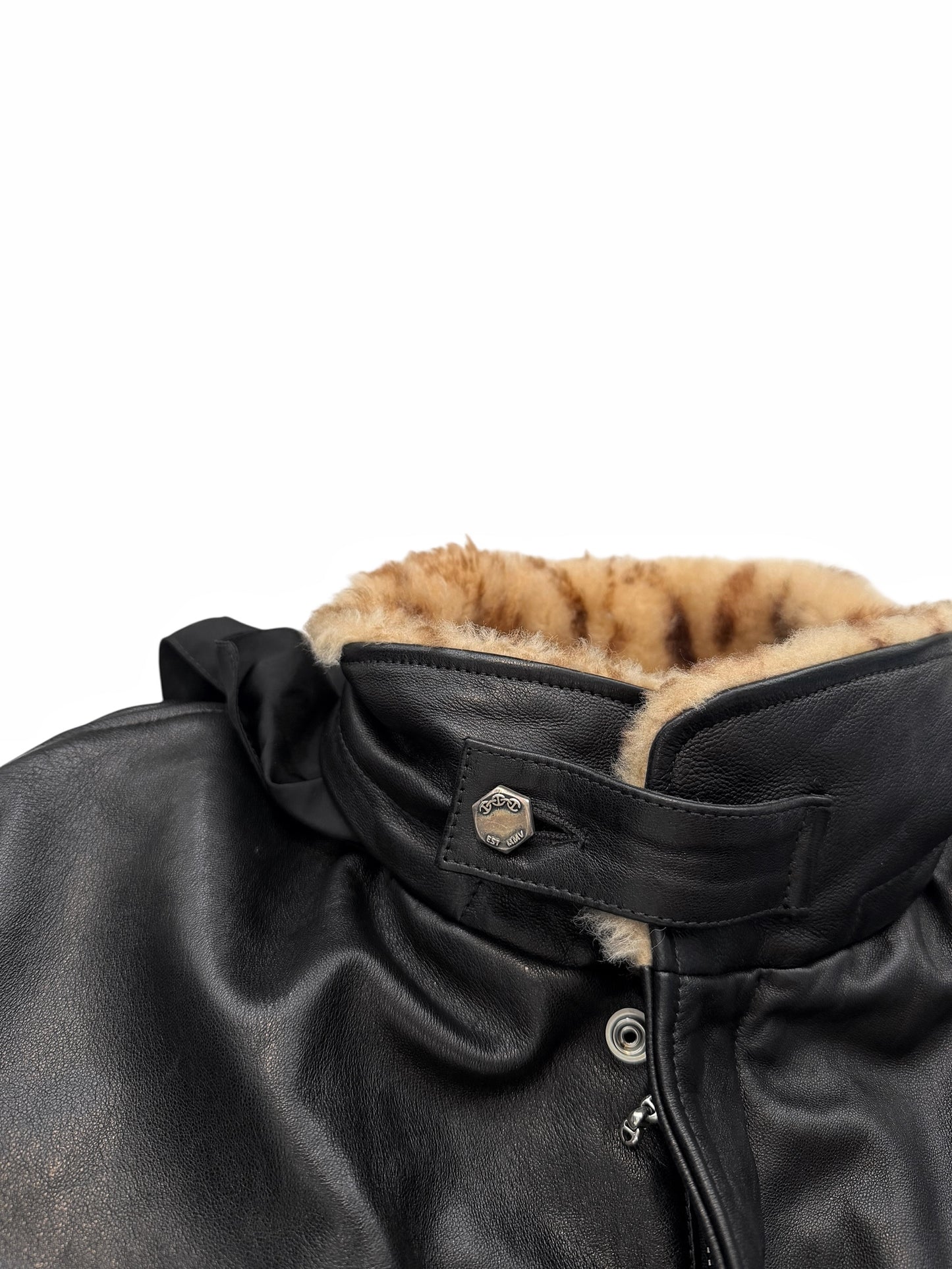 x Hoorsenbuhs M65 Leather Shearling Sterling Silver Hardware Coat