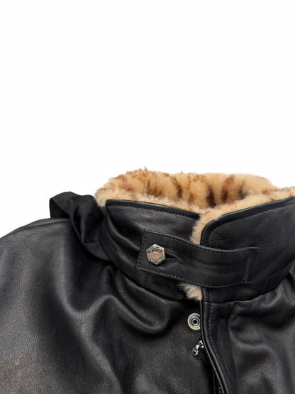 x Hoorsenbuhs M65 Leather Shearling Sterling Silver Hardware Coat