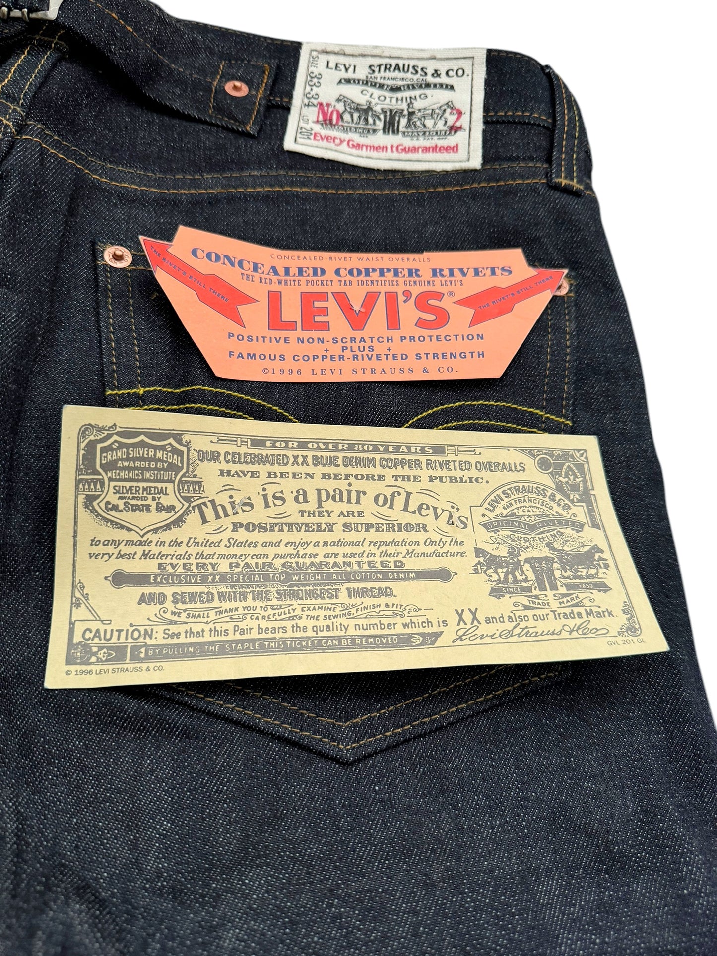 1997 Japanese LVC Remake Rigid Denim 201 Number 2 555 Valencia