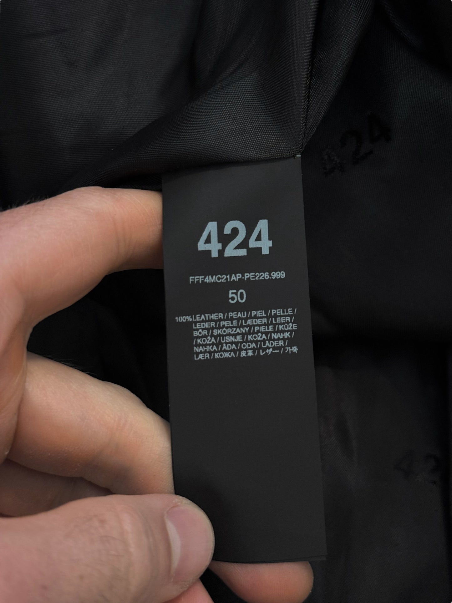 2024 Paper Effect Distressed Leather Trench Coat