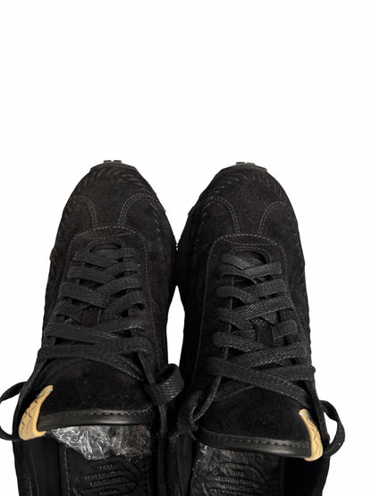 Walpi Suede Black Fringe Runner Sneaker
