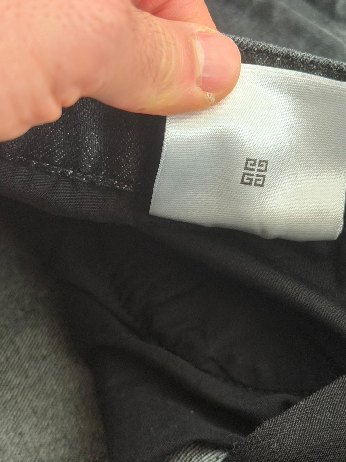 Baggy 4G Embroidered Logo Denim Cargo