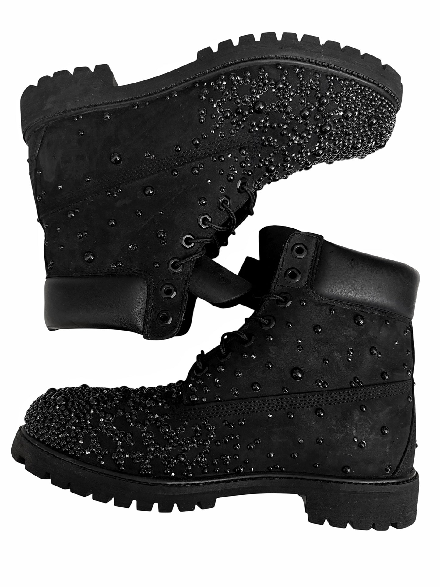 Pearlized Pearl Crystal Timberland Boots