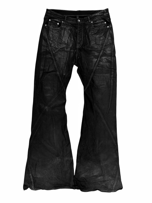 Bias Bootcut Waxed Flare Denims