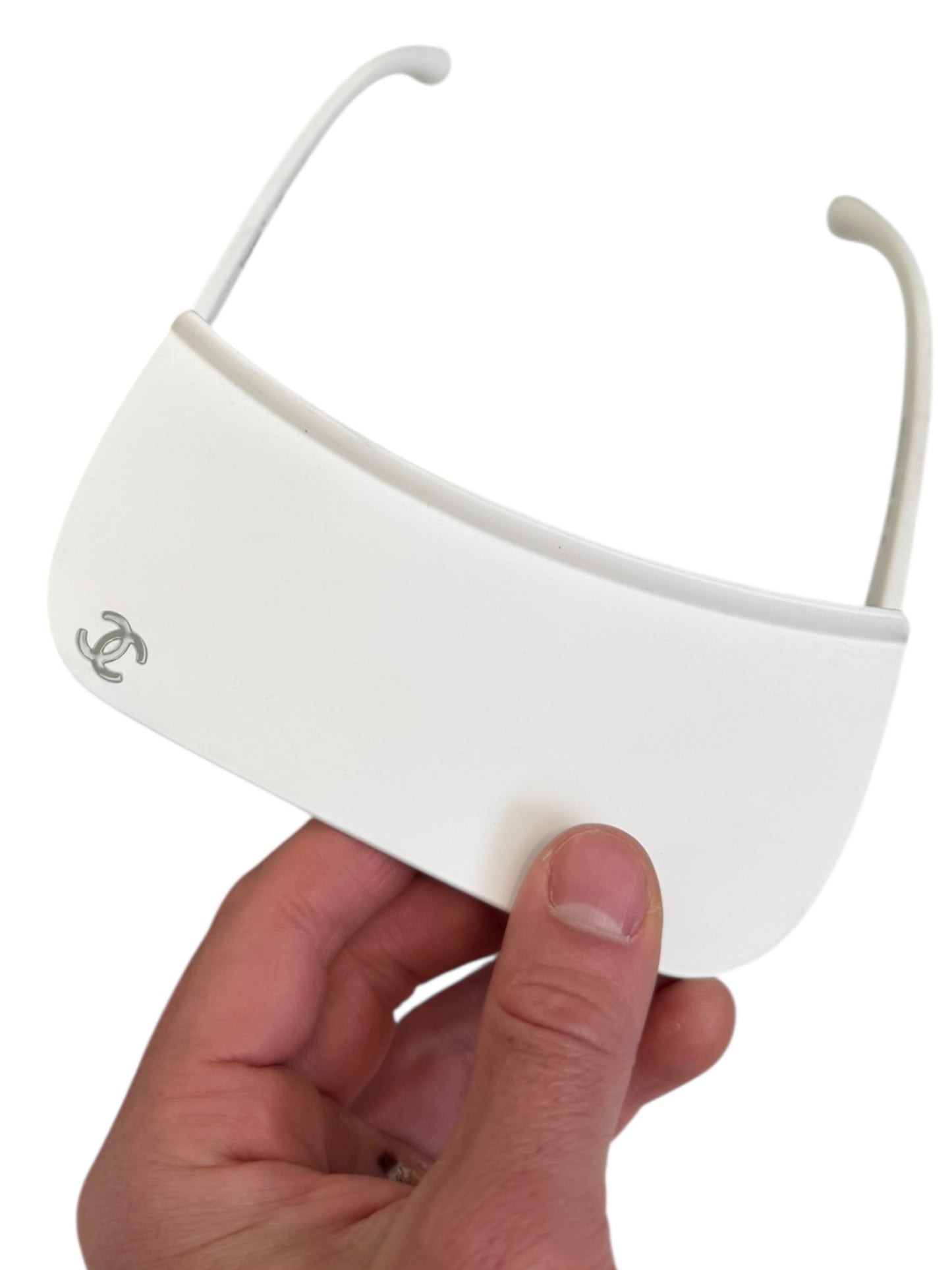 Visor Shield White Sunglasses