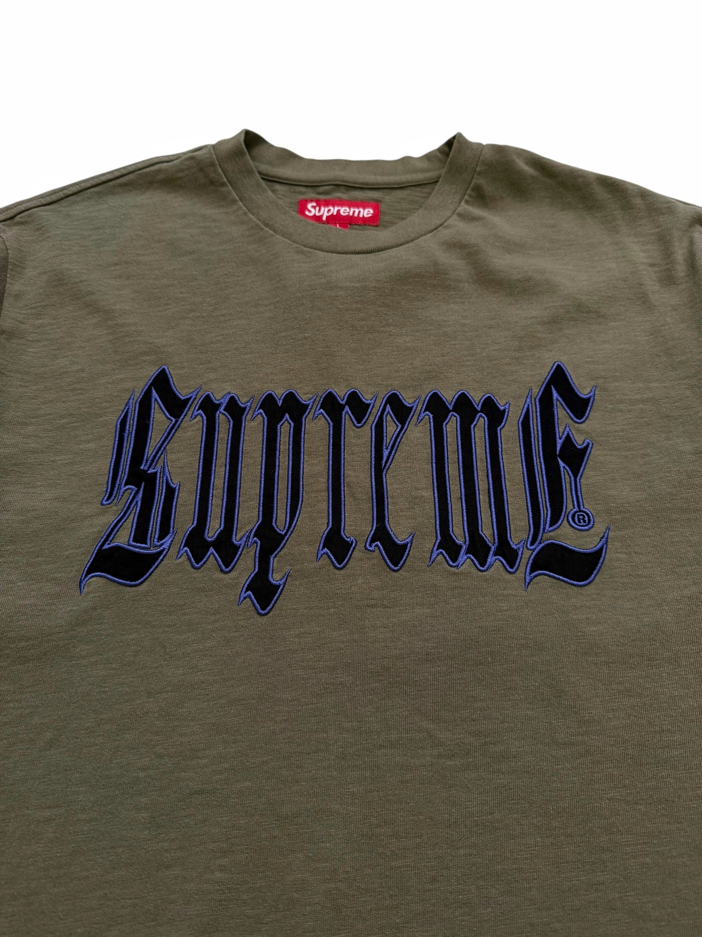 Olive Old English Cut Sew Shirt