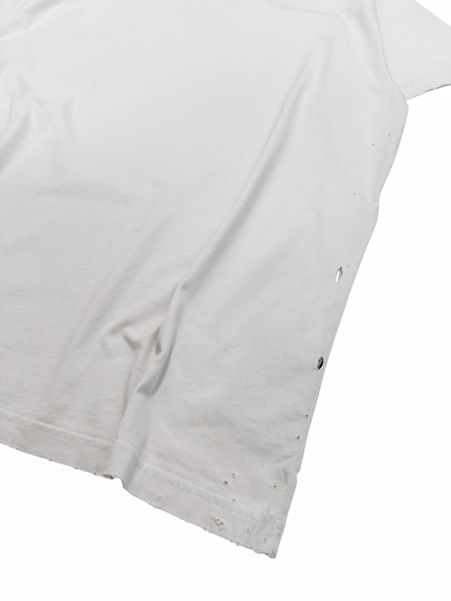 White Pierced Collar Shirt