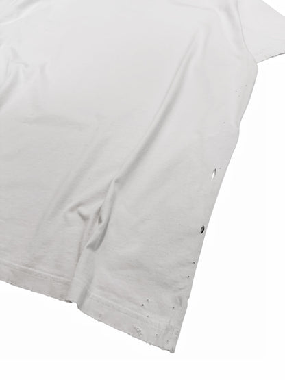 White Pierced Collar Shirt