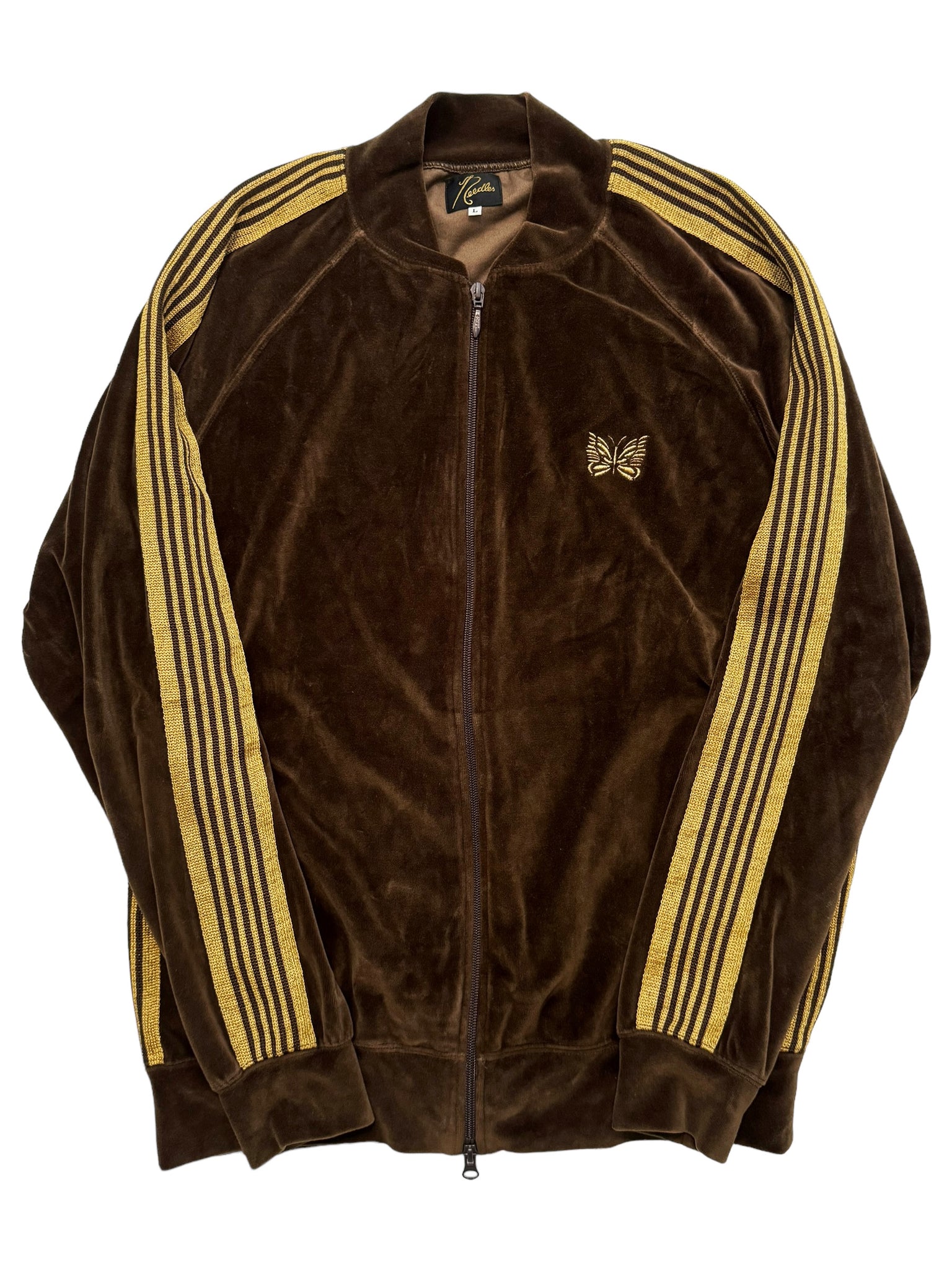 Brown Velour Track Jacket