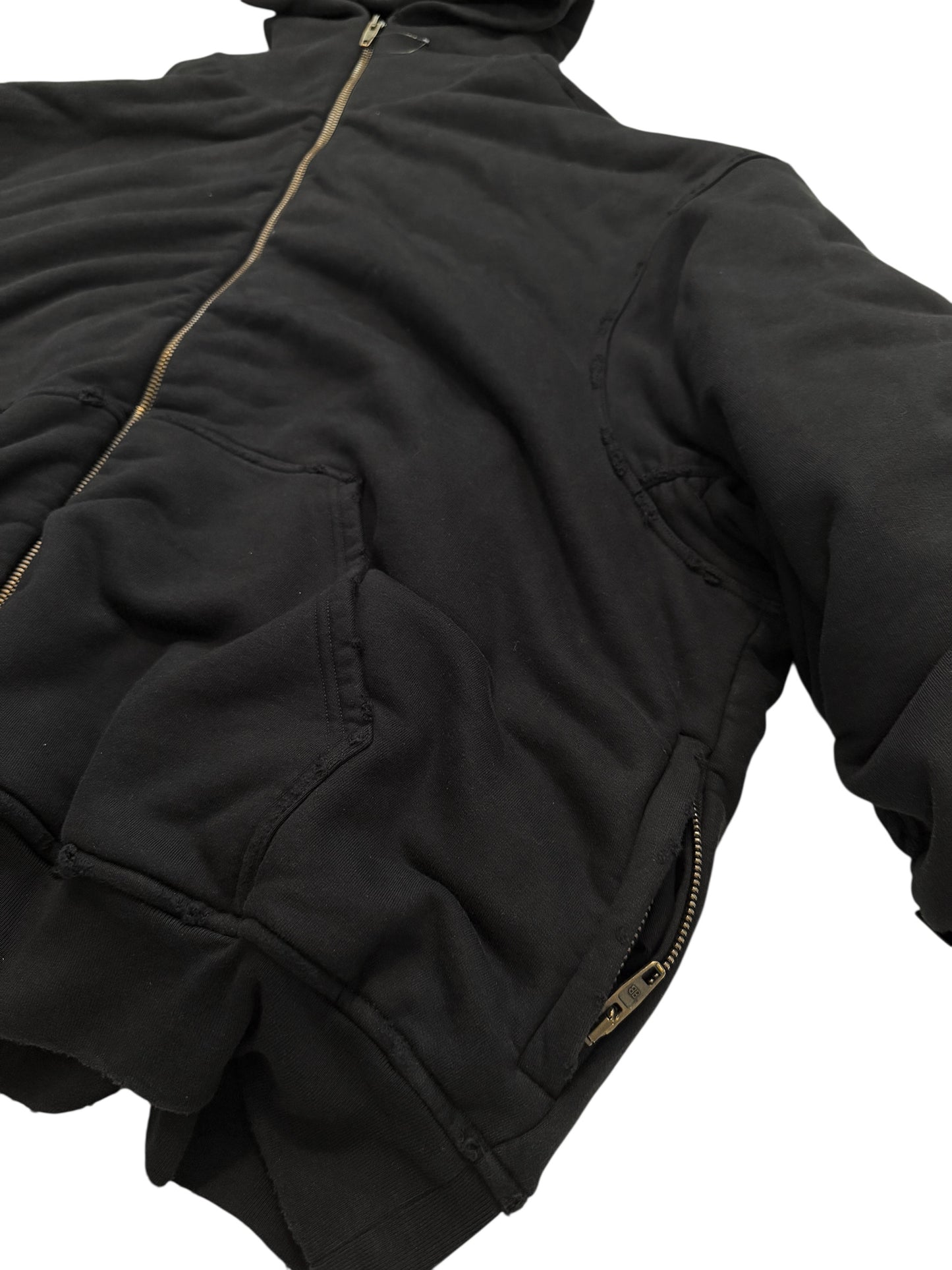 Heavy Cotton Fleece Hooded Bomber