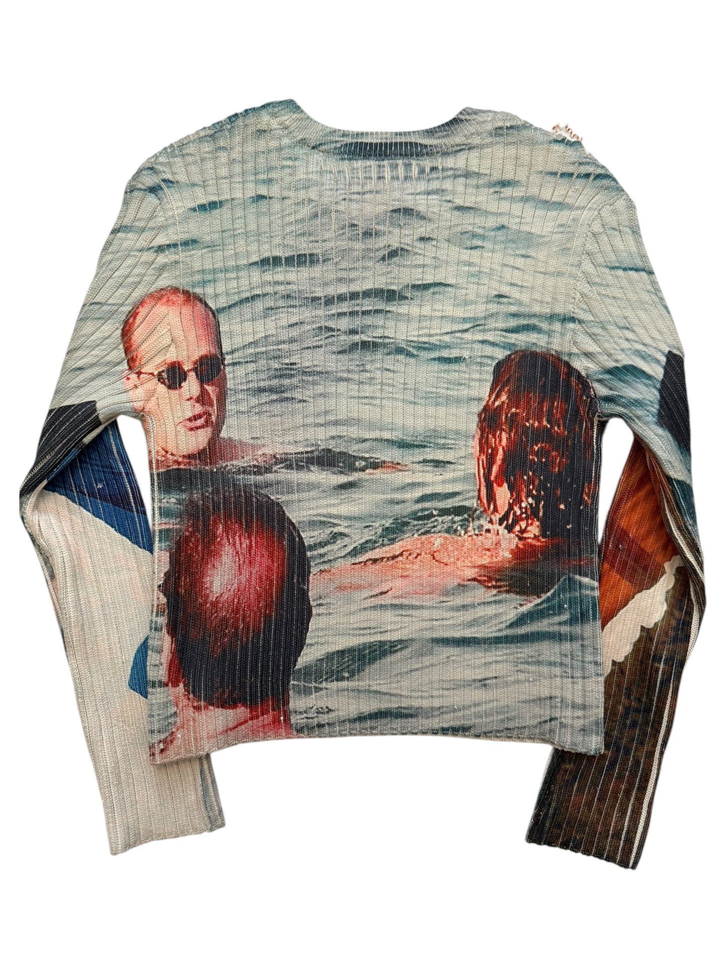 Ribboned Printed Crewneck