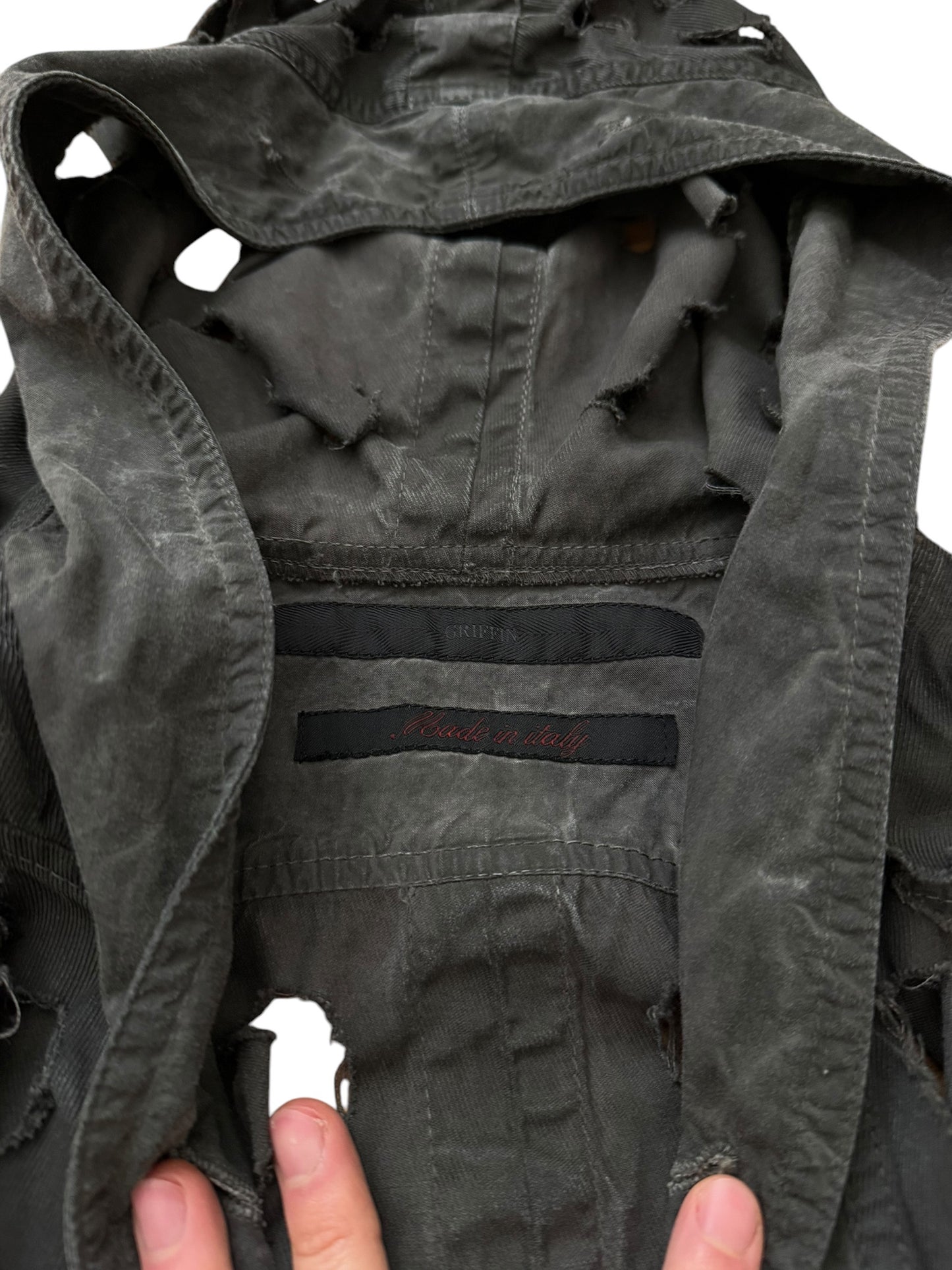 Blade Cut Layer Hooded Jacket