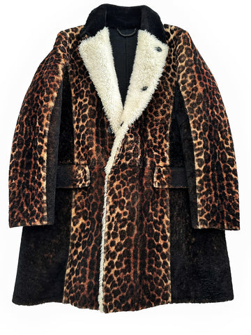 FW15 Shearling Cashmere Leopard Coat