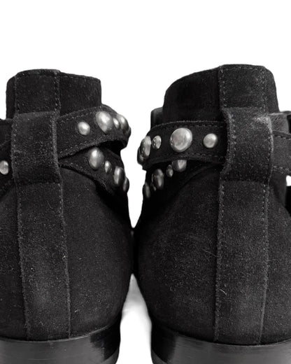 Studded Low Jodhpur Suede Boots