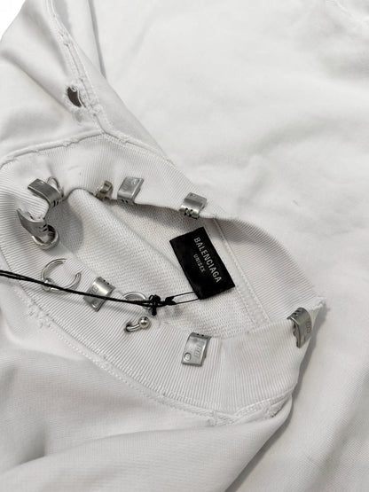 Pierced Metal Crewneck Sweatshirt