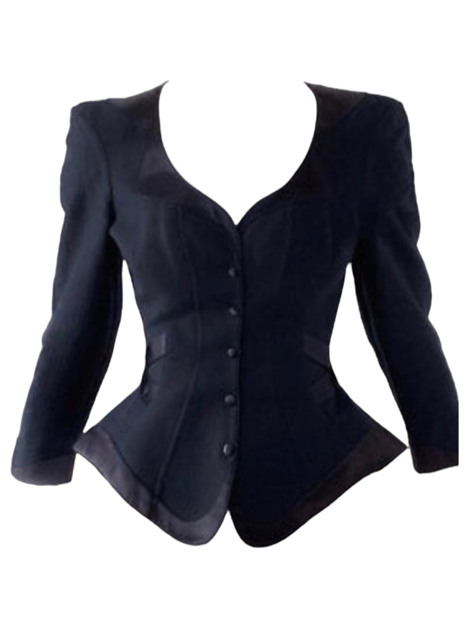 FW1992 Contoured Corset Wool/Satin Blazer