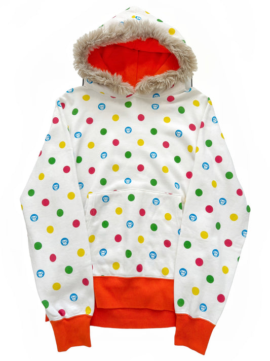 2000’s Faux Fur Hood Polka Dot Hoodie