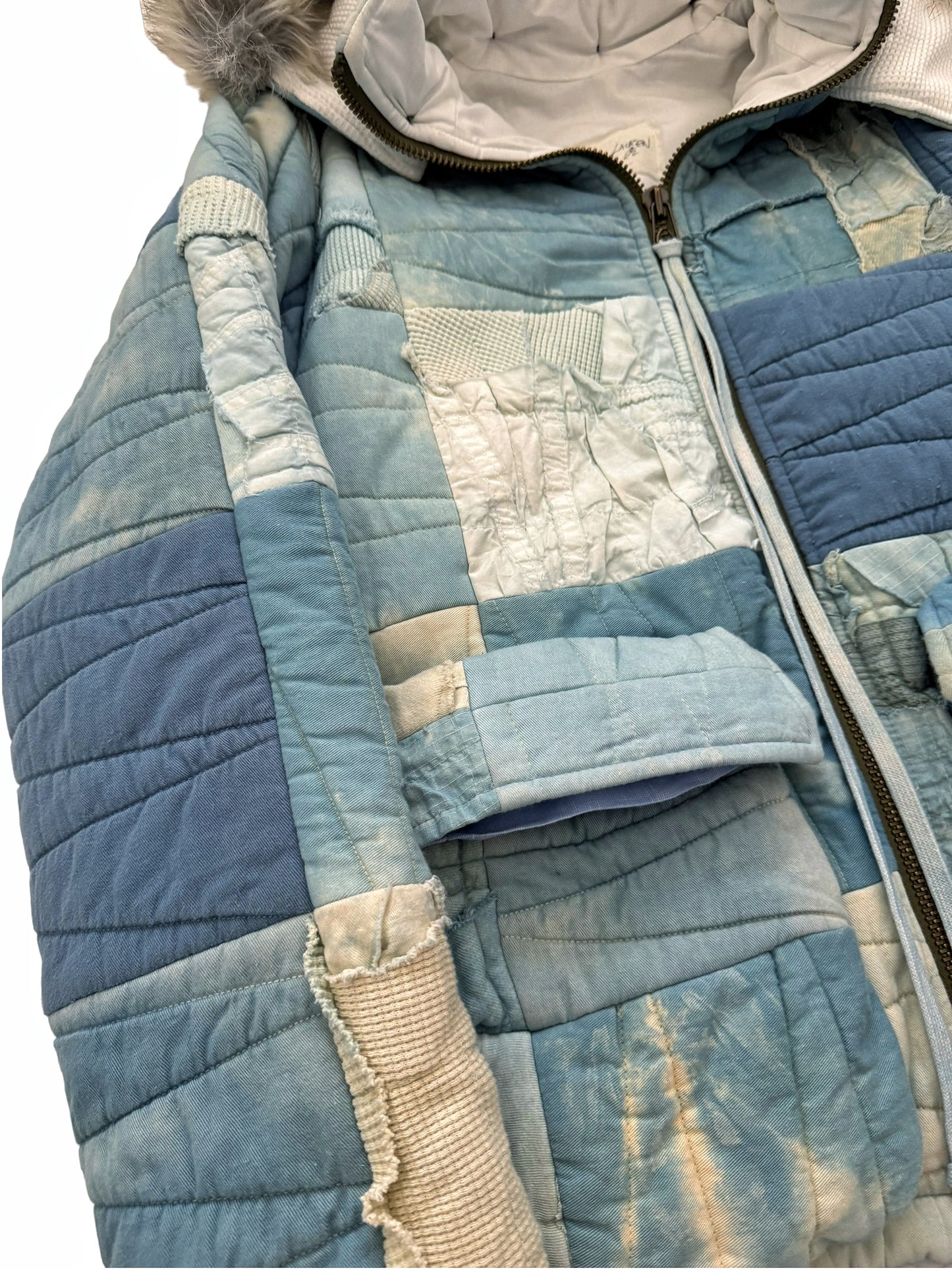 Scrapwork Indigo Snorkel Patchwork Parka